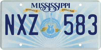 MS license plate NXZ583