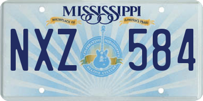 MS license plate NXZ584