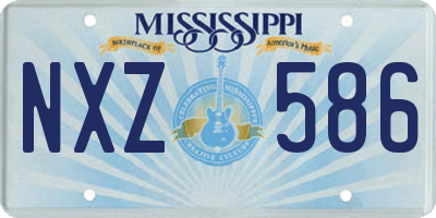 MS license plate NXZ586