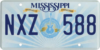 MS license plate NXZ588
