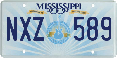 MS license plate NXZ589