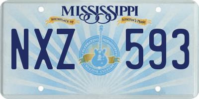 MS license plate NXZ593