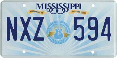 MS license plate NXZ594