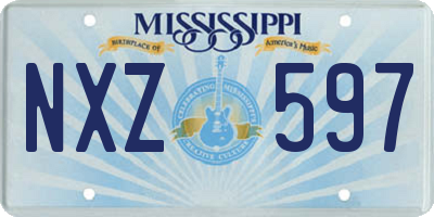 MS license plate NXZ597