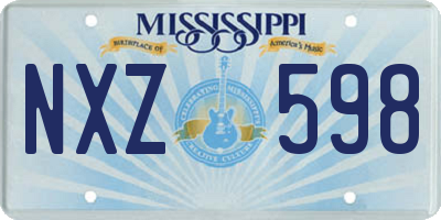 MS license plate NXZ598