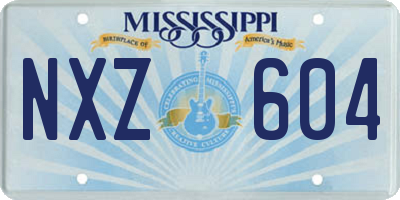 MS license plate NXZ604