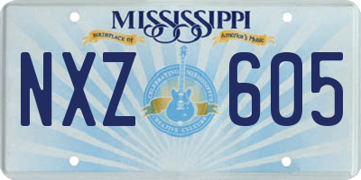 MS license plate NXZ605