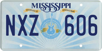 MS license plate NXZ606