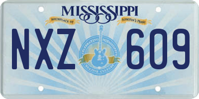 MS license plate NXZ609