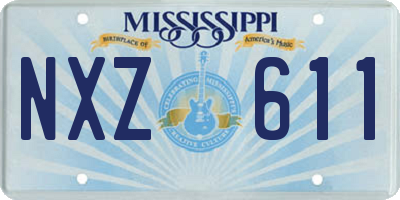 MS license plate NXZ611