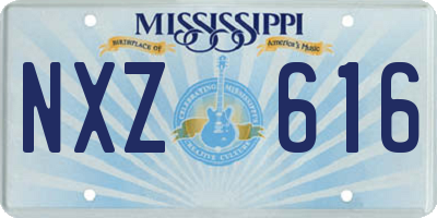 MS license plate NXZ616