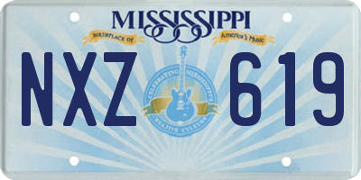 MS license plate NXZ619