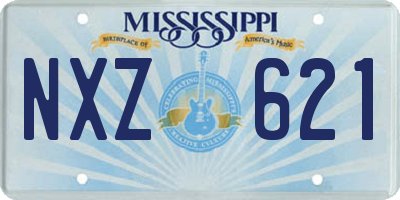 MS license plate NXZ621