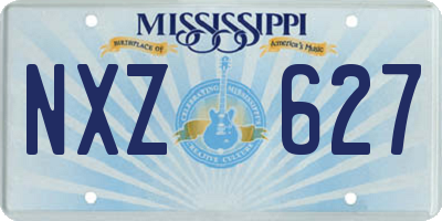 MS license plate NXZ627