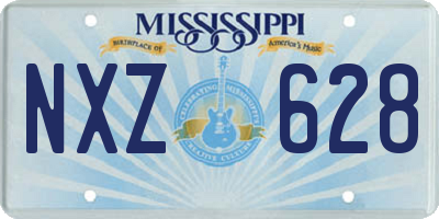 MS license plate NXZ628