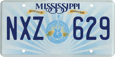 MS license plate NXZ629