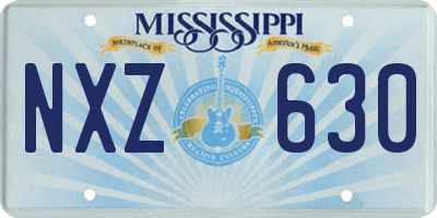 MS license plate NXZ630