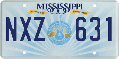 MS license plate NXZ631