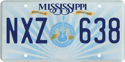 MS license plate NXZ638