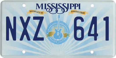 MS license plate NXZ641