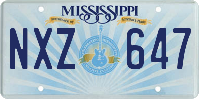 MS license plate NXZ647