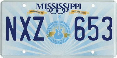MS license plate NXZ653