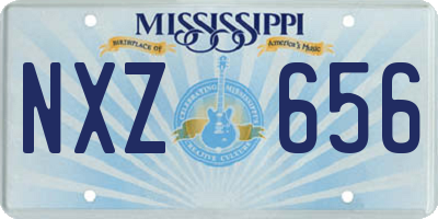 MS license plate NXZ656