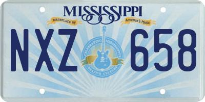 MS license plate NXZ658