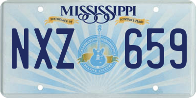 MS license plate NXZ659