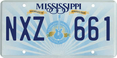 MS license plate NXZ661