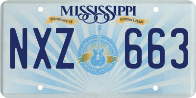 MS license plate NXZ663