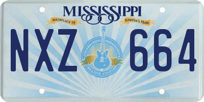 MS license plate NXZ664