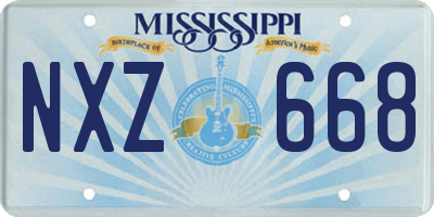 MS license plate NXZ668