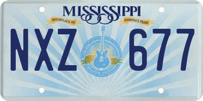 MS license plate NXZ677