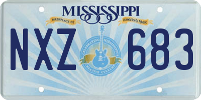 MS license plate NXZ683