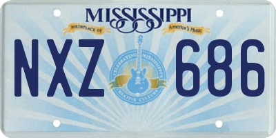 MS license plate NXZ686