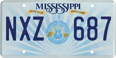 MS license plate NXZ687
