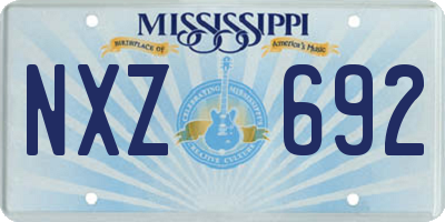 MS license plate NXZ692