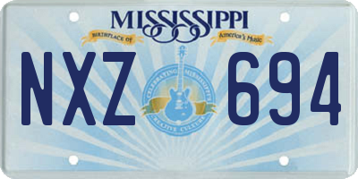 MS license plate NXZ694
