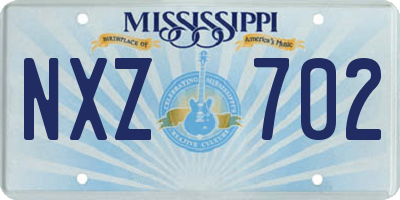 MS license plate NXZ702