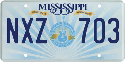 MS license plate NXZ703