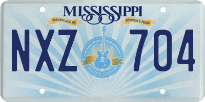 MS license plate NXZ704