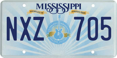 MS license plate NXZ705