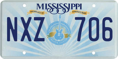 MS license plate NXZ706