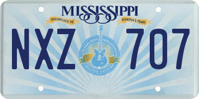 MS license plate NXZ707