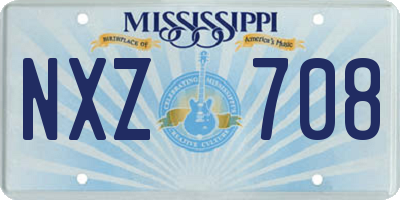 MS license plate NXZ708