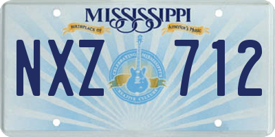 MS license plate NXZ712