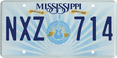MS license plate NXZ714