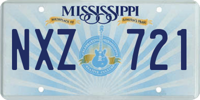 MS license plate NXZ721