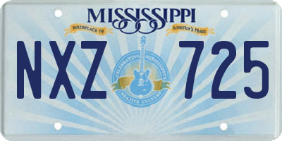 MS license plate NXZ725